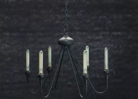 Skandynawski metalowy żyrandol wiszący 6 oprawek