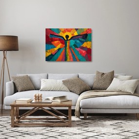 Obraz na szkle - Malowany anioł (70x50 cm)