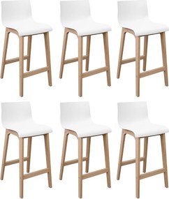Komplet 65cm dębowych krzeseł barowych TANNA