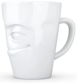 Biały figlarny porcelanowy kubek z uchem 58products