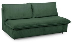 Zielona sztruksowa rozkładana sofa 184 cm Isadora – Bobochic Paris