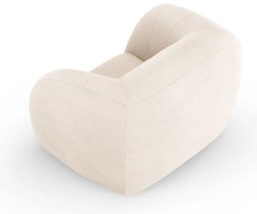 Kremowy fotel z materiału bouclé Essen – Cosmopolitan Design