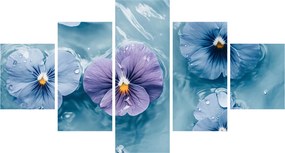 Obraz - Fiołki w wodzie (125x70 cm)