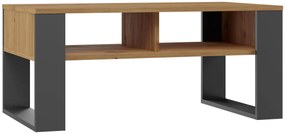 Stolik kawowy z półką do salonu dąb artisan + antracyt - Renfi 5X