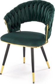 Krzesło do jadalni z przeplatanym oparciem K551 Halmar