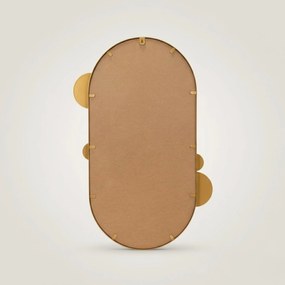 Lustro ścienne SAANA z geometrycznymi zdobieniami, 50 x 76 cm