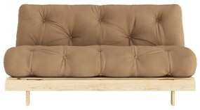 Brązowa rozkładana sofa 160 cm Roots – Karup Design