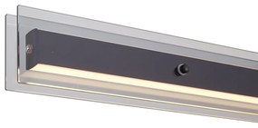 Nowoczesna lampa wisząca czarna ze szkłem dymnym - Catch Nowoczesny Oswietlenie wewnetrzne