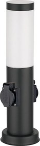 Brilagi - Lampa zewnętrzna z 2 gniazdami SCHUKO 1xE27/15W/230V 40 cm IP44 czarna