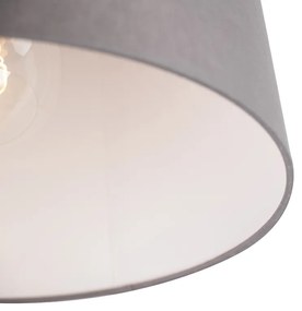 Nowoczesna lampa sufitowa z kloszem w kolorze ciemnoszarym 35 cm - Combi klasyczny/Antyczny Oswietlenie wewnetrzne
