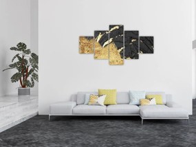 Obraz - Złota struktura N⁰1 (125x70 cm)