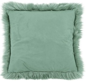 Zielona poduszka Tiseco Home Studio Sheepskin, 45x45 cm