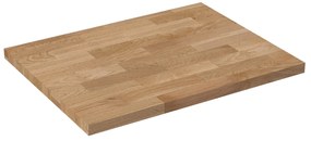 Uniwersalny blat do szafki łazienkowej lub konsoli naturalny dębowy drewno 46 x 60 cm