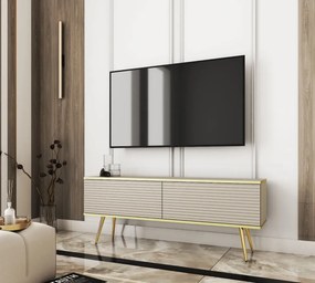 Szafka RTV KARL 3D 135cm wisząca/stojąca kaszmirowy mat  PIASKI Meble