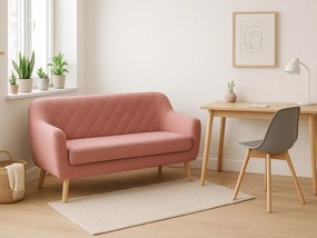 Dwuosobowa sofa w kolorze staro różowym CORANTI VELVET