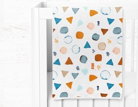 Biały koc dziecięcy muślinowy 75x100 cm Geo – Mijolnir