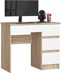 Biurko sonoma dąb + biały K6-K89
