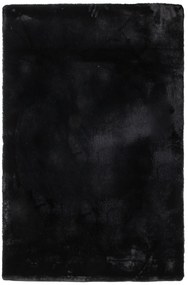 Dywan Bunny Miękki Czarny 080x140 Prostokąt