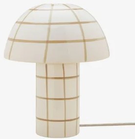 Lampa Stołowa Z Ceramiki Kisvea Gardeniowa Biel - Jasny Musztardowy - Sklum