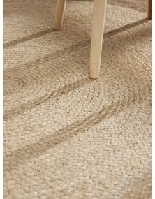 Szarobeżowy okrągły dywan z juty dwustronny/tkany ręcznie ø 100 cm Jutta Greige – Hanse Home