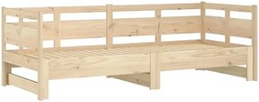 Łóżko rozsuwane z naturalnej sosny 2x(80x200) cm - Givefi 3X