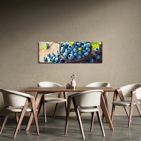 Obraz - Jagody (z zegarem) (90x30 cm)