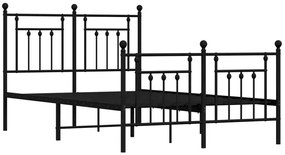 Czarne metalowe łóżko rustykalne 120x190cm - Ringo