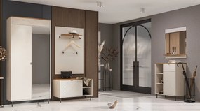 Lustro ścienne do przedpokoju kaszmir + dąb castello A7-R55