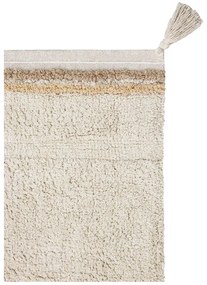 Kremowy bawełniany dywan tkany ręcznie odpowiedni do prania 90x130 cm Bloom Natural – Lorena Canals