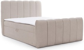 Szarobeżowe nowoczesne łózko kontynentalne C0-L55