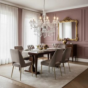 Srebrny świecznikowy żyrandol kryształowy - 3X EX99 K5-Z84