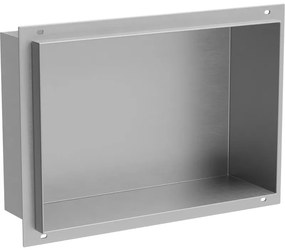 Mexen X-Wall-NR półka wnękowa bez kołnierza 30 x 20 cm, inox - 1911302010