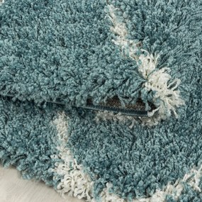 Dywan shaggy Salsa koniczyna niebieski 60 cm x 110 cm