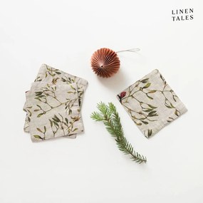 Naturalne podkładki zestaw 4 szt. ze świątecznym motywem – Linen Tales