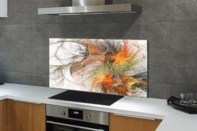 Panel szklany do Kuchni Geometryczna Gra Kolorów