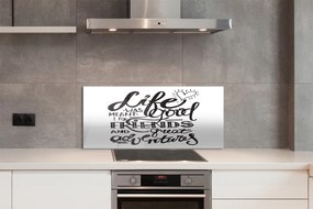 Szklany Panel Brązowy Napis Motywacyjny