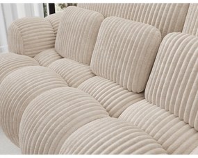Beżowa sztruksowa rozkładana sofa 256 cm Cotonn – ELTAP
