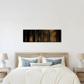 Obraz - Ciemny las (z zegarem) (90x30 cm)