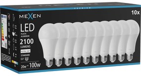 Mexen Nova 10x żarówka LED E27, A70, 20W, Neutralna - 4000K, 2100 lm - L100-E27-2040-01x10