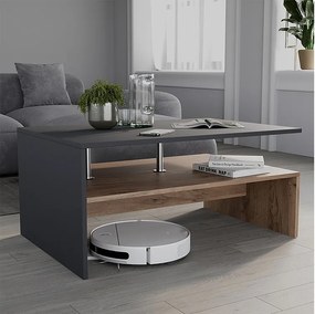 Stolik kawowy antracyt/złoty dąb 90x52.6x42.2 amato