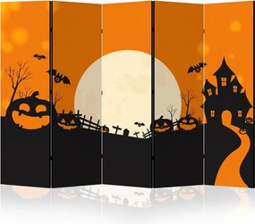 Parawan pokojowy 5-częściowy 225x172 Jednostronny dekoracyjny bajkowy halloween Wielokolorowy Noc Halloween