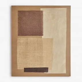 Dekoracyjne Płótno 100x120 Cm Malowane Ręcznie Wimara Kolory Naturalne - Sklum