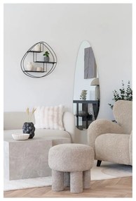 Jasnoszary puf z materiału bouclé Perth – House Nordic