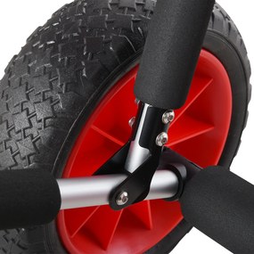 HOMCOM Wózek surfingowy składany do transportu deski surfingowej z oponami PU i wyściełaniem srebrny do 45 kg | Aosom PL