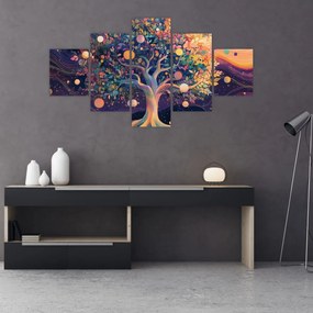 Obraz – Fioletowe drzewo pełne energii (125x70 cm)