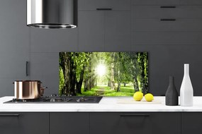 Panel nad blat kuchenny Rozświetlona Ścieżka Leśna