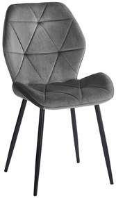 Krzeso Sesel Velvet z czarnymi nogami