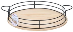 Okrągła drewniana taca ALPINA Ø35 cm