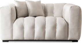 Sofa MODERNO 2S Dwuosobowa Kremowa Welurowa Glamour