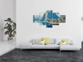 Obraz - Norweskie miasteczko (125x70 cm)